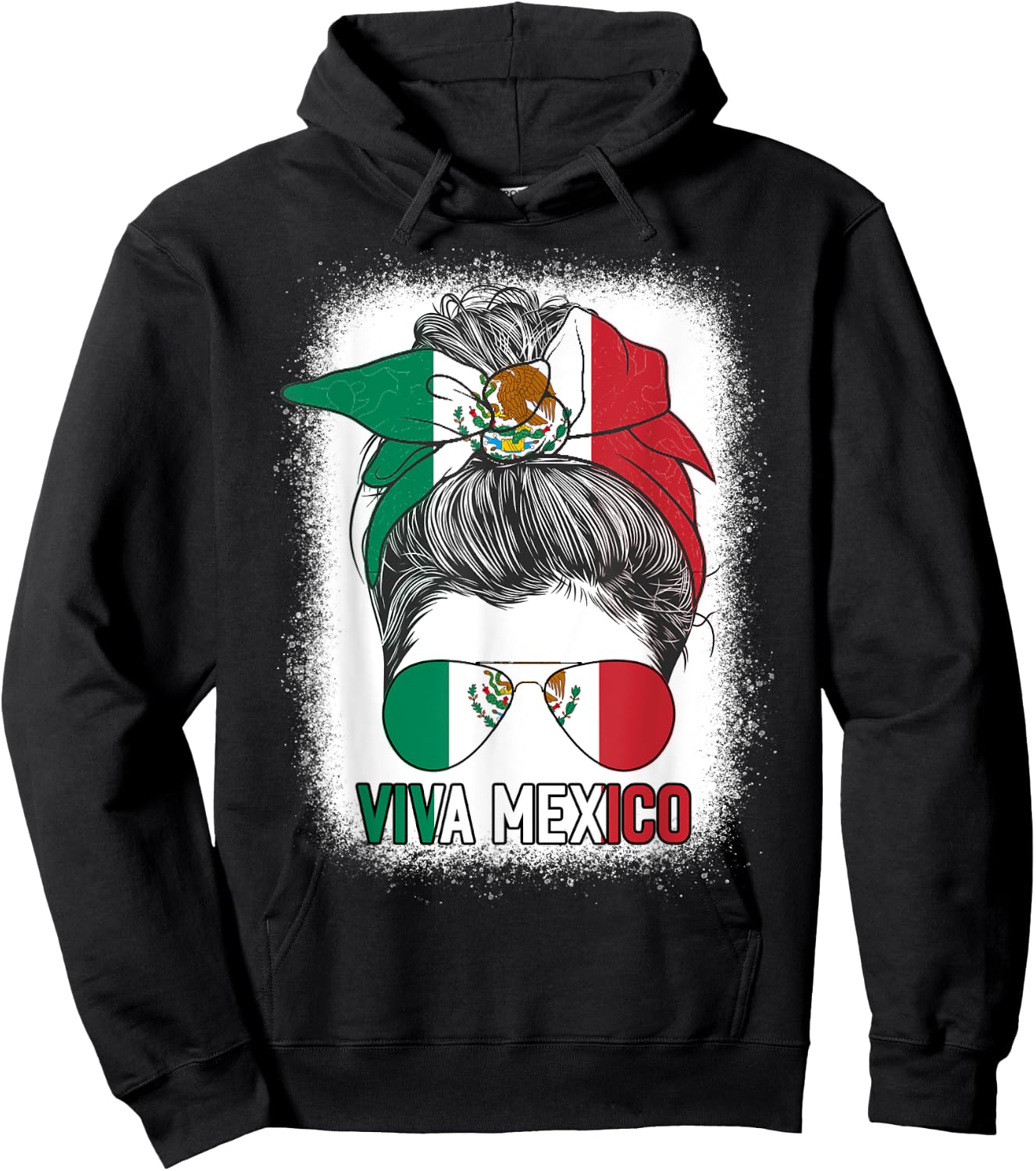 Mexico Independence Day Viva Mexican Pride Hispanic Flag Hoodie - Hoodie | Black