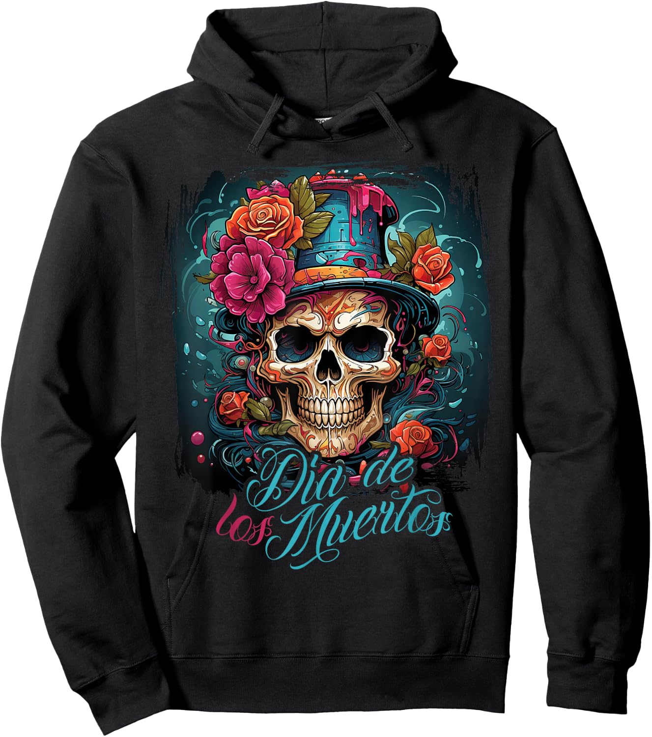 Dia De Los Muertos Mexico Day Of The Dead Design La Catrina , black Hoodie - Hoodie | Black