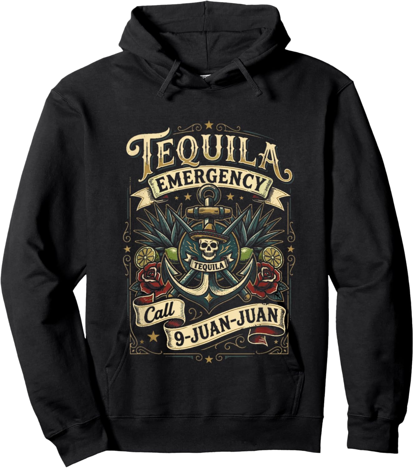 Tequila Emergency Call 9-Juan-Juan Juan Juan Cinco De Mayo Hoodie - Hoodie | Black