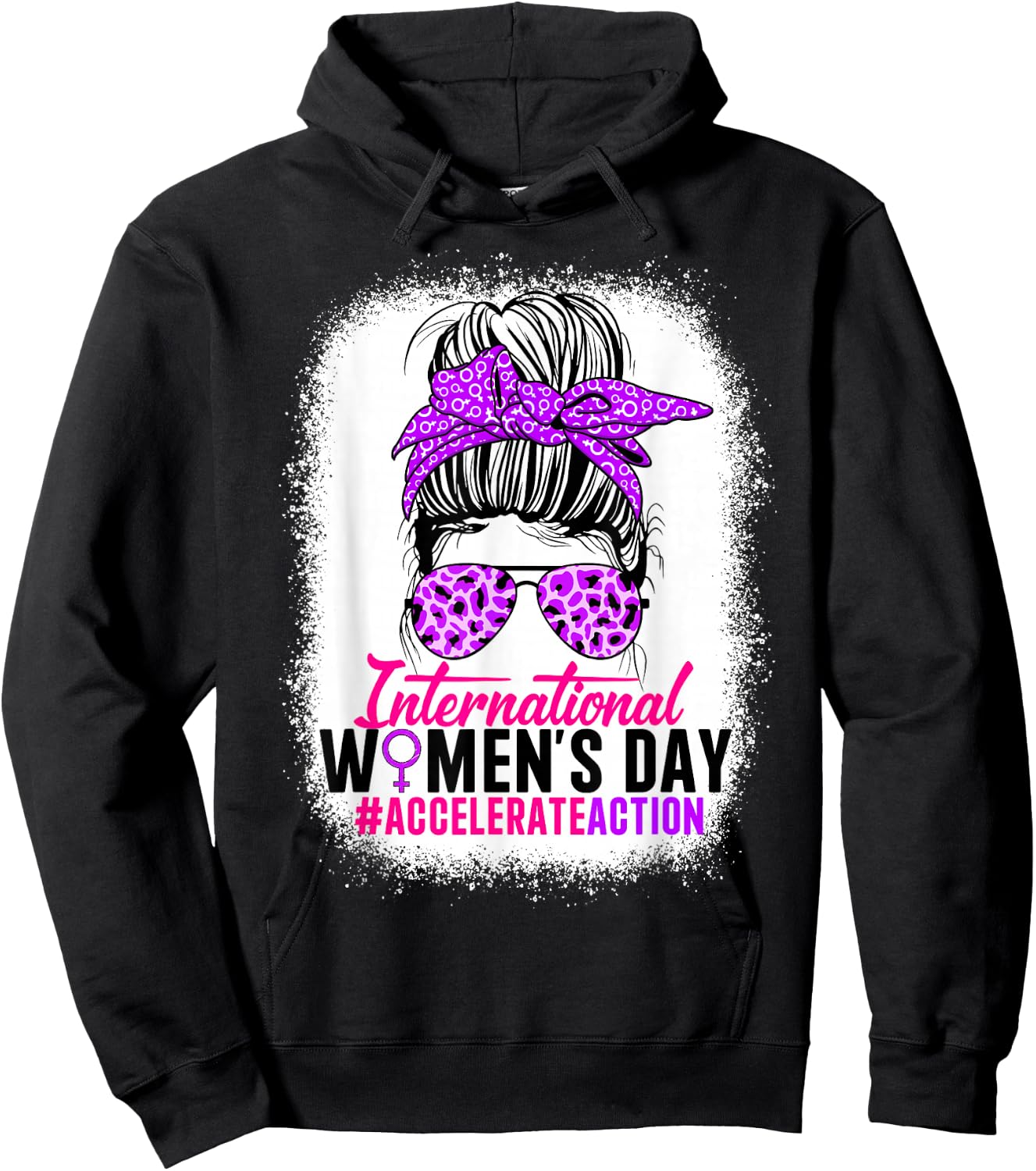 International Women's Day 2025 Accelerate Action 8 March Hoodie - Hoodie | Black
