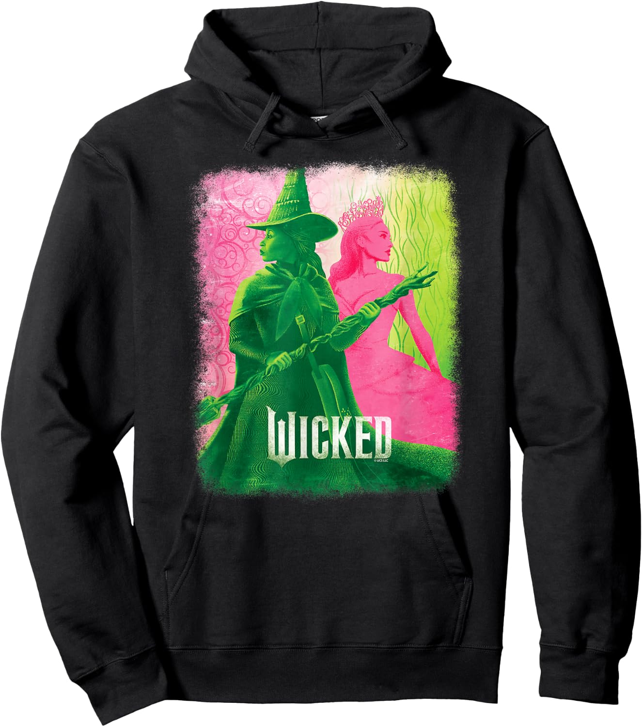 Wicked Elphaba & Glinda Tonal , black Hoodie - Hoodie | Black