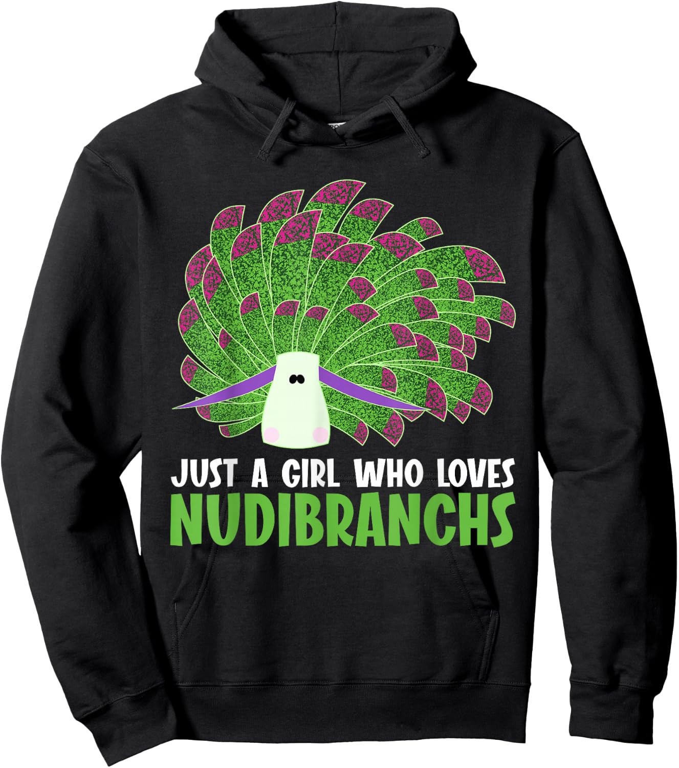 Costasiella kuroshimae leaf sheep Nudibranchs Nudibranch Hoodie - Hoodie | Black