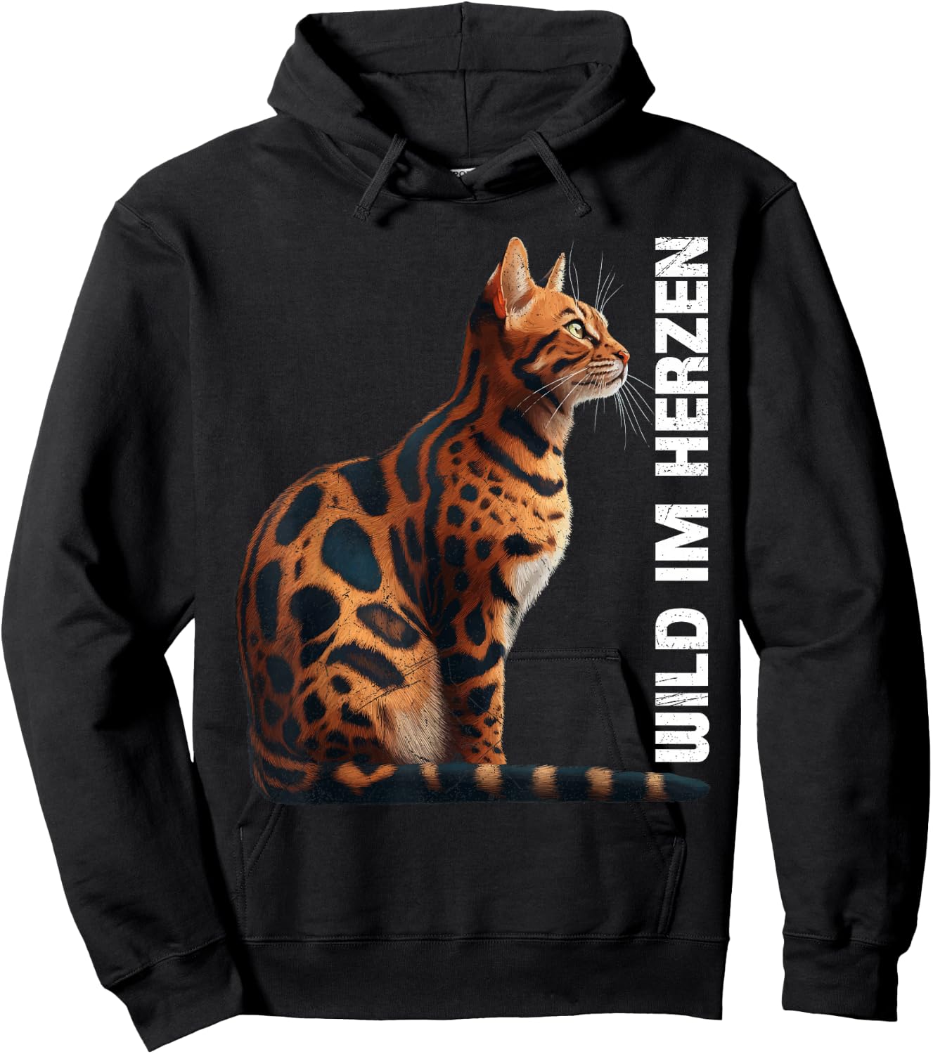 Bengal Cats Wild in the Heart Bengal Cat Lovers , black Hoodie - Hoodie | Black