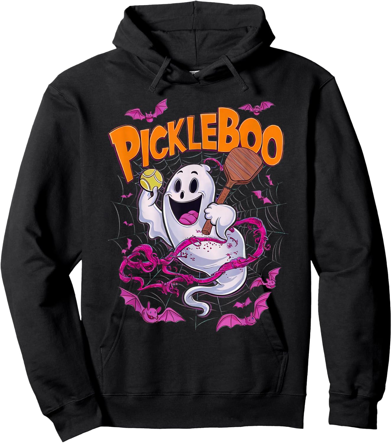 Pickleboo Funny Halloween Pickleball Costume Hoodie - Hoodie | Black