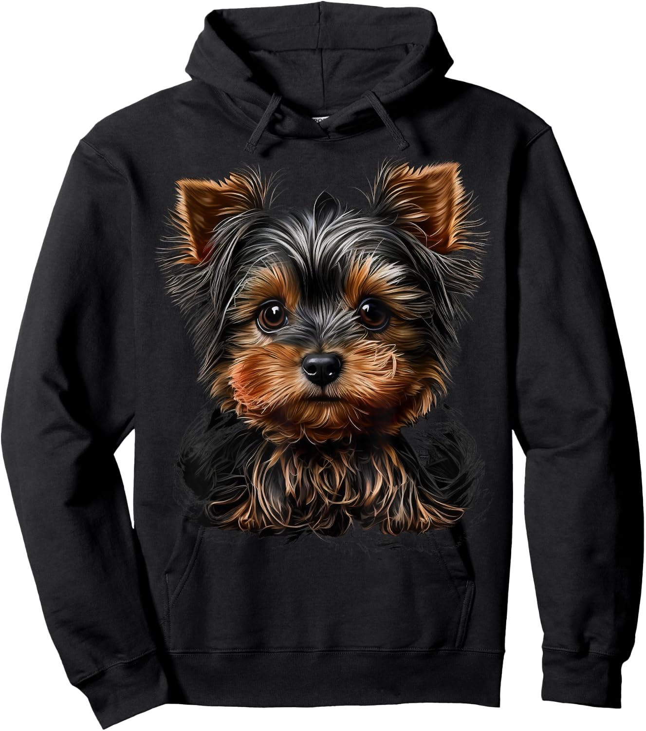 Cute Yorkshire Terrier Dog on Yorkshire Terrier Lover Women Kids Hoodie - Hoodie | Black
