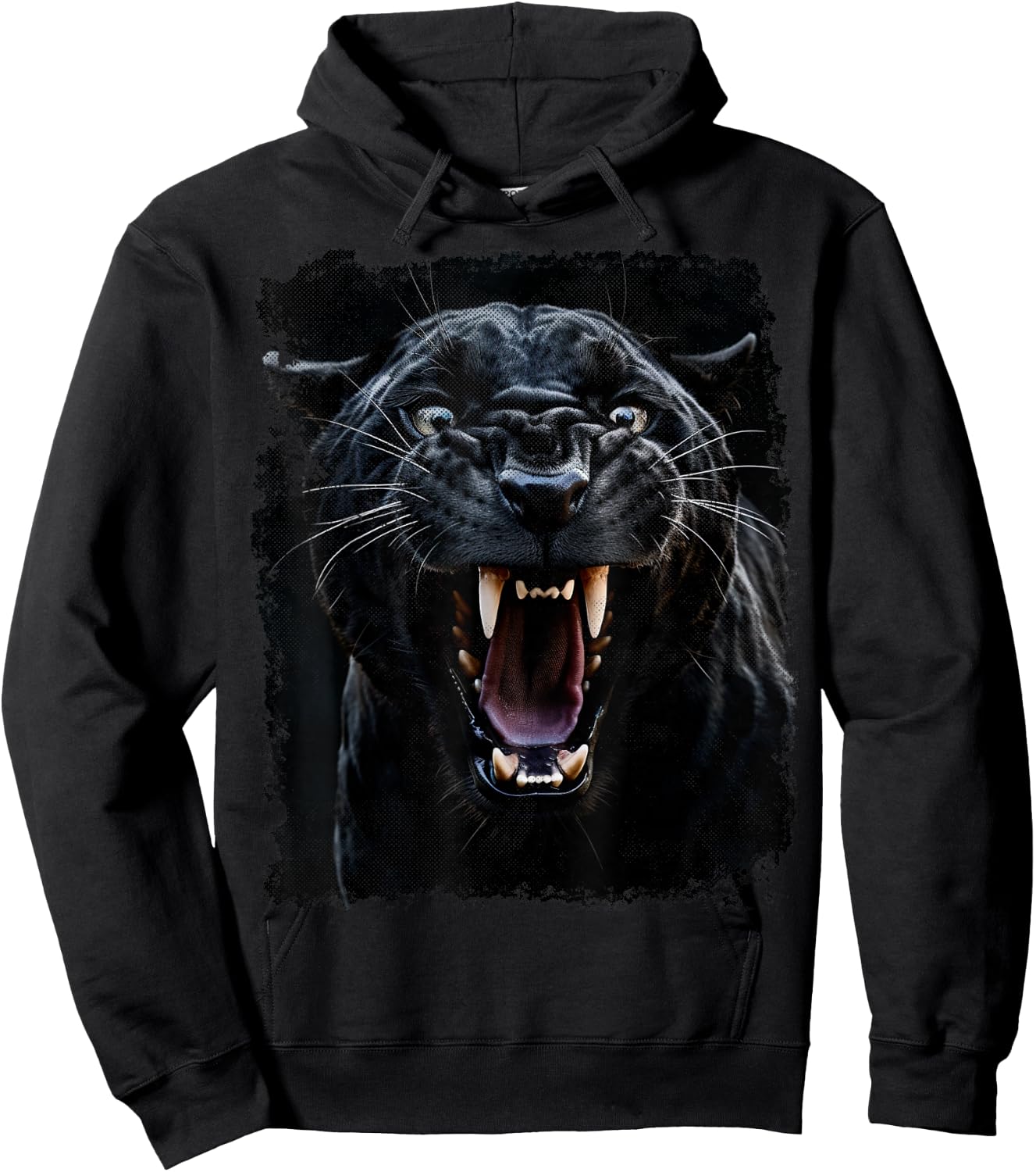 Vintage Panther Black Animal Graphic Hoodie - Hoodie | Black