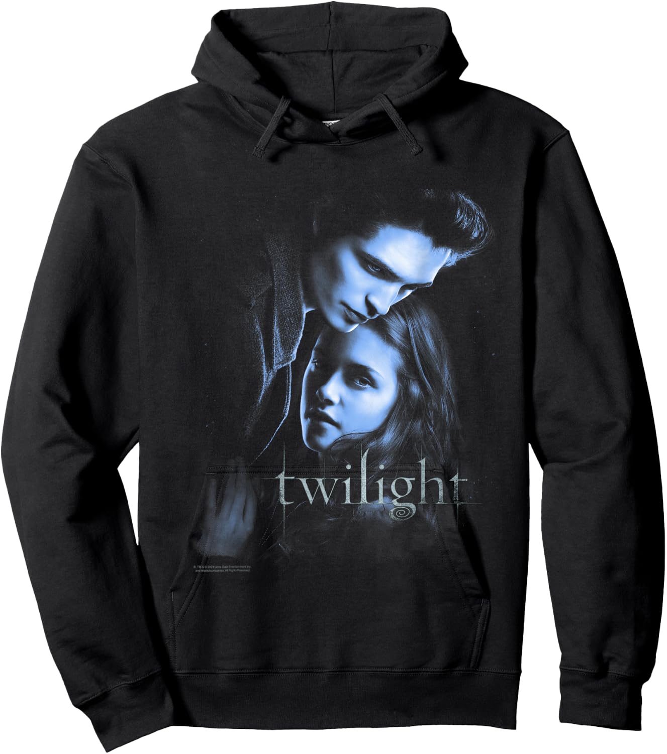 Twilight Hand Poster Edward and Bella Blue Embrace Movie Hoodie - Hoodie | Black