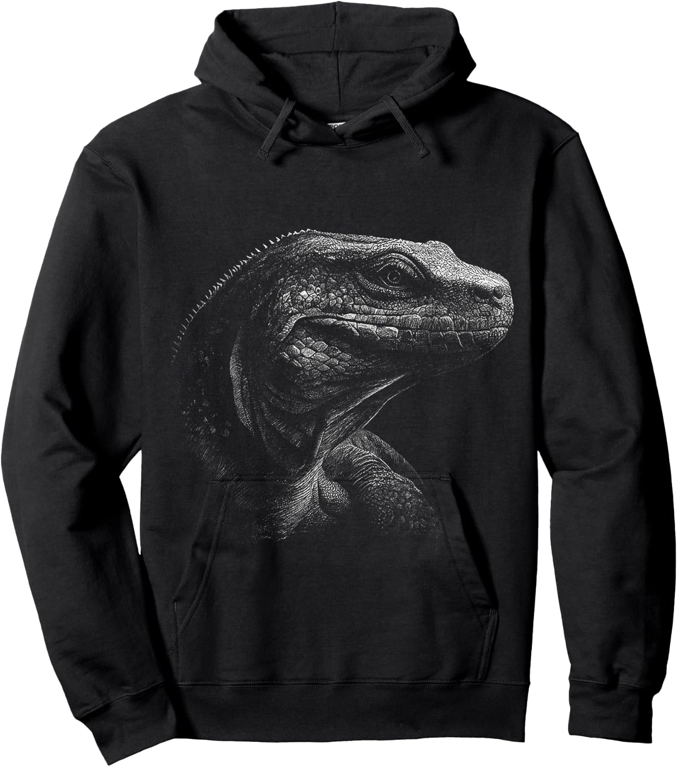 Komodo Dragon Drawing Love Lizard Hoodie - Hoodie | Black