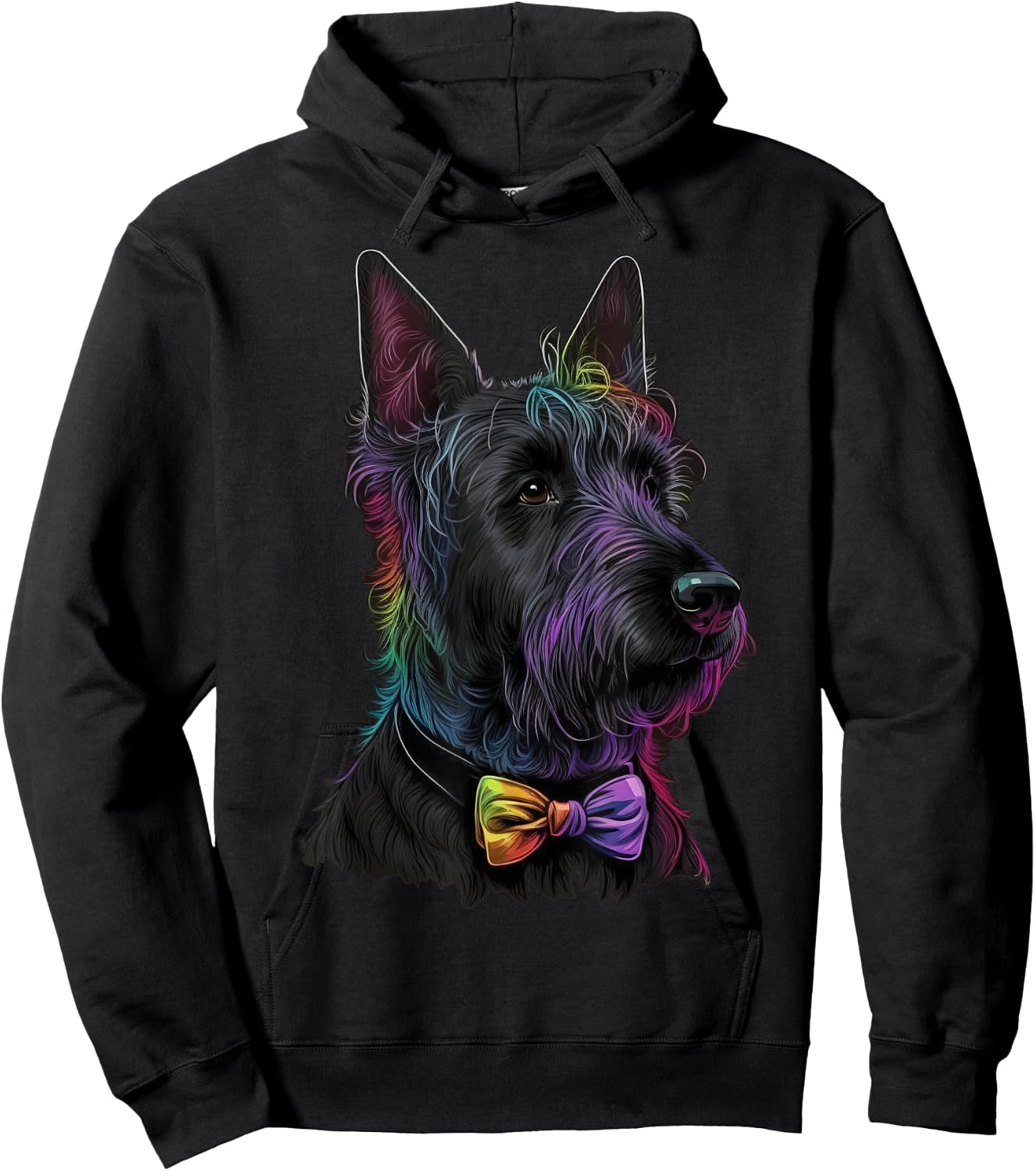 Cute Scottish Terrier Dog on Scottie Lover Women Kids Hoodie - Hoodie | Black