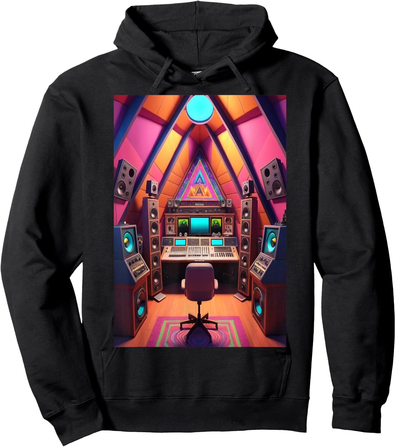 Psychedelic Sound Engineer Audio Engineer Recording Studio Hoodie - Hoodie | Black