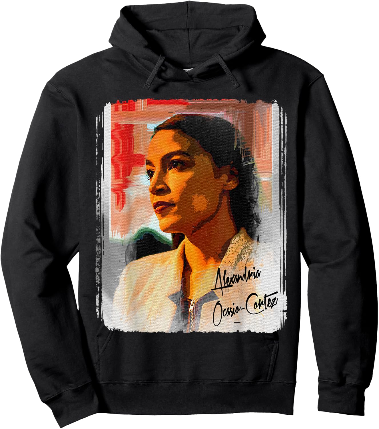 Alexandria Ocasio-Cortez Poster Design on a Shirt Cool Hoodie - Hoodie | Black