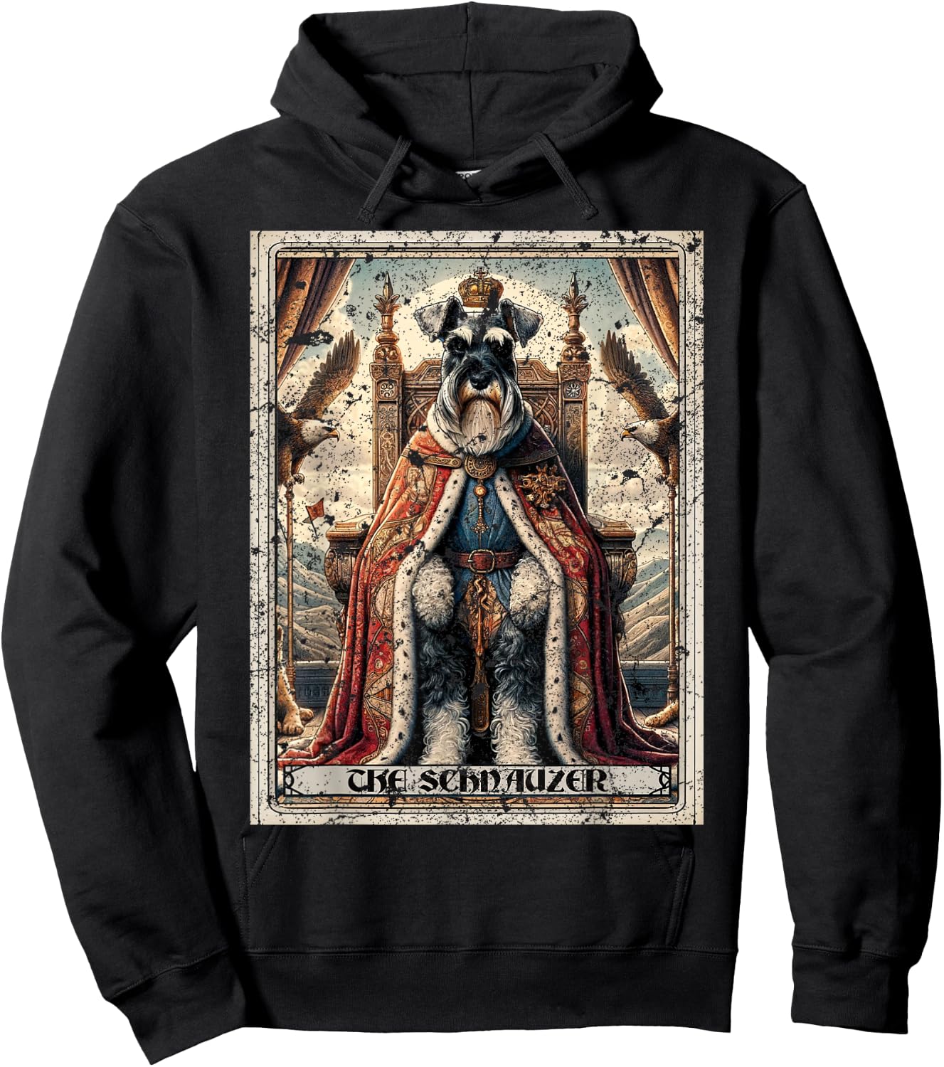 A Schnauzer Tarot Card Dog Hoodie - Hoodie | Black