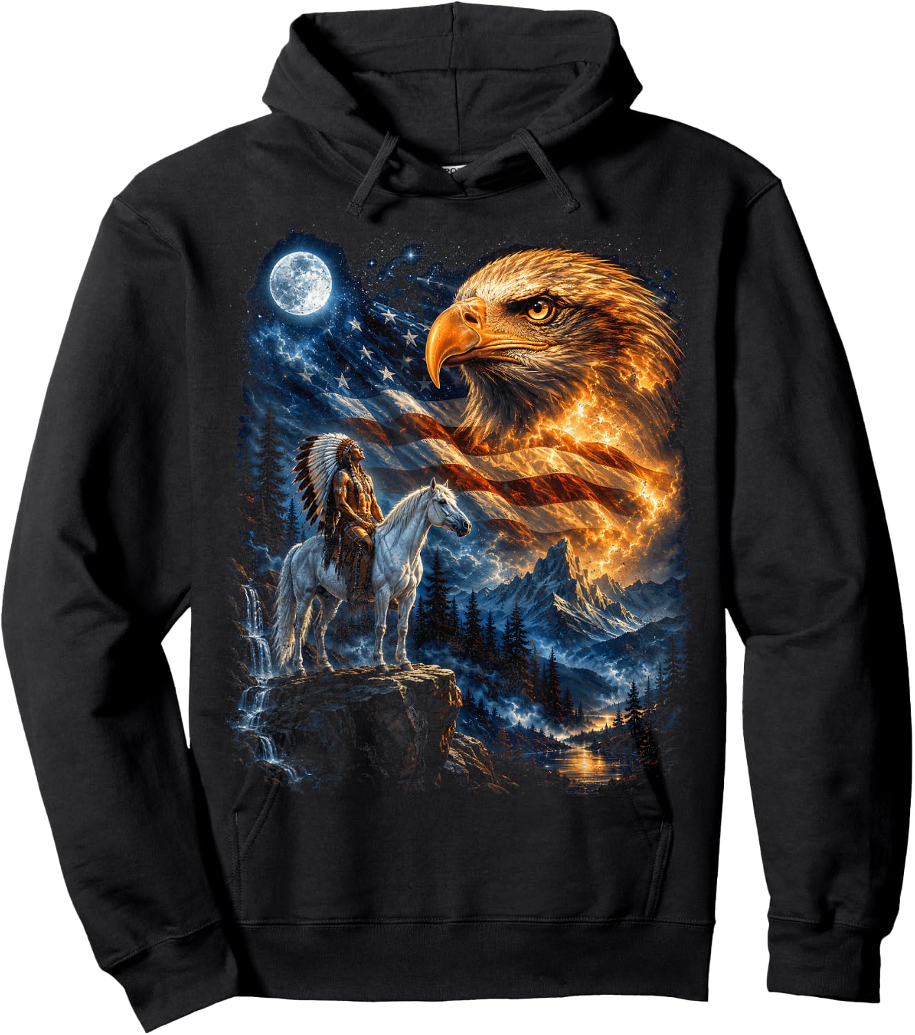 Native American Fourth of July Hoodie - Hoodie | Black