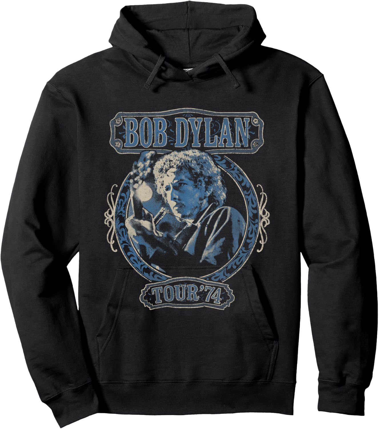 Bob Dylan Tour 74 Official , Black, S Hoodie - Hoodie | Black