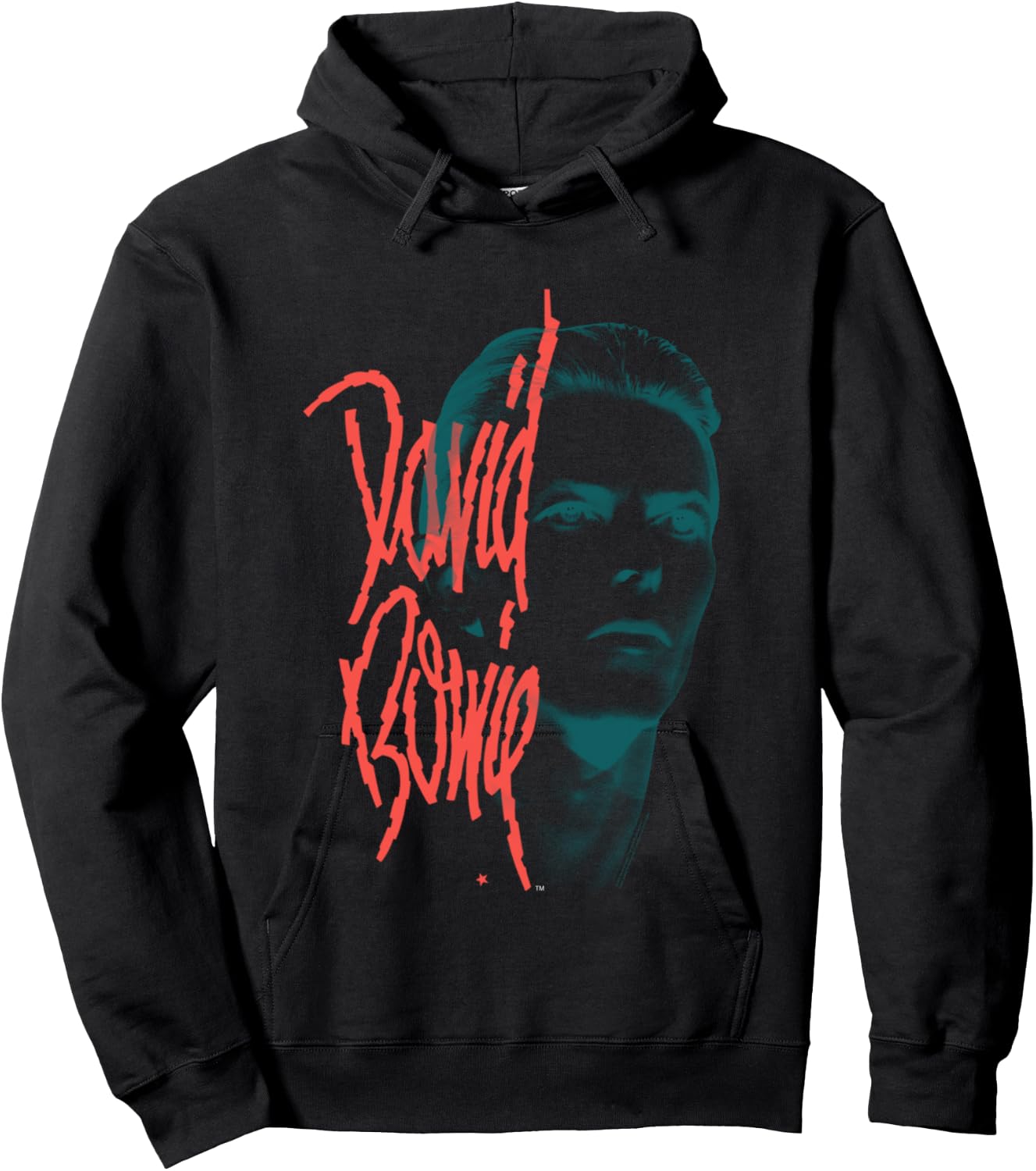 Offiziell David Bowie Music Rock Mono Stare Langarmshirt Hoodie - Hoodie | Black