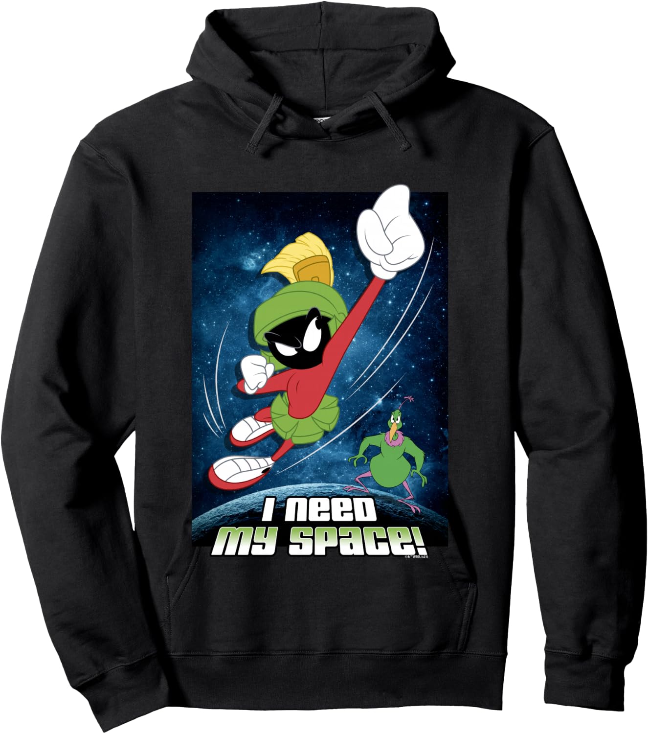 Looney Tunes Marvin & Instant Martian Need Space Poster Hoodie - Hoodie | Black
