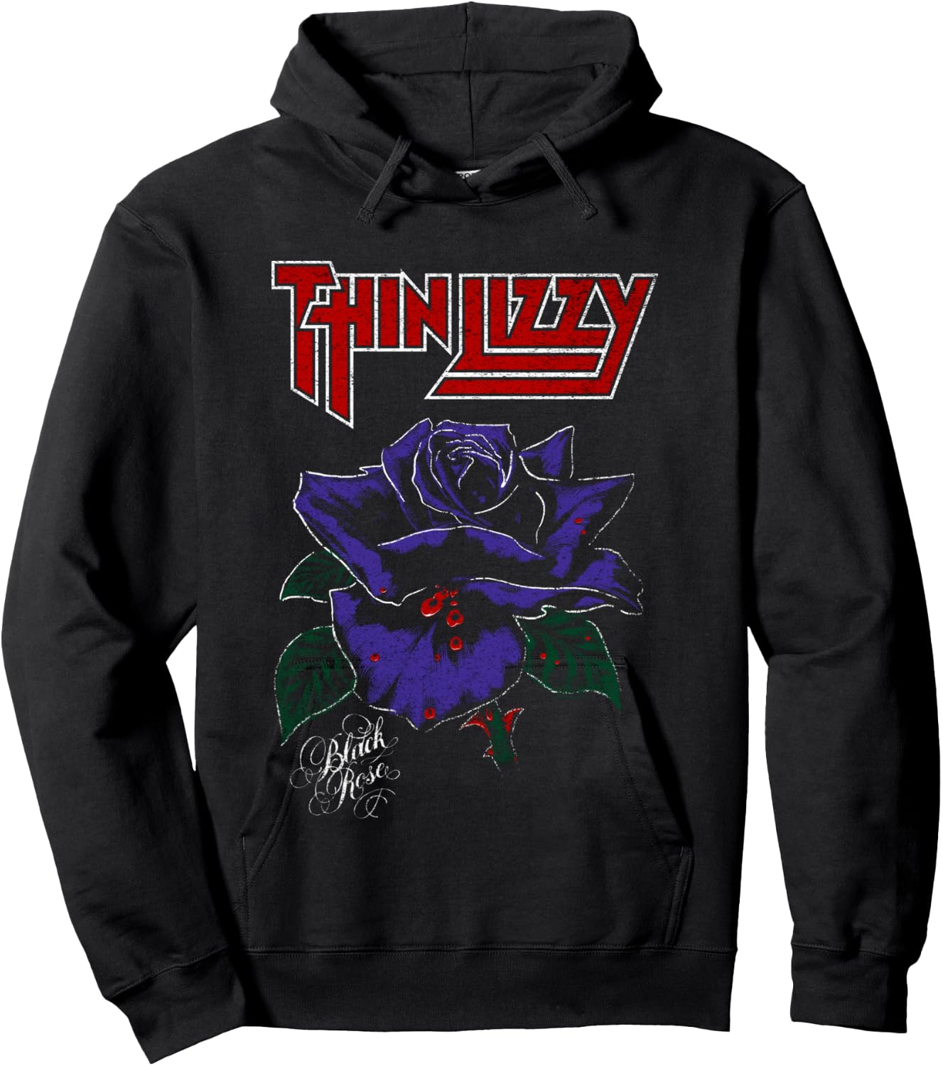Thin Lizzy Black Rose Color Langarmshirt Hoodie - Hoodie | Black