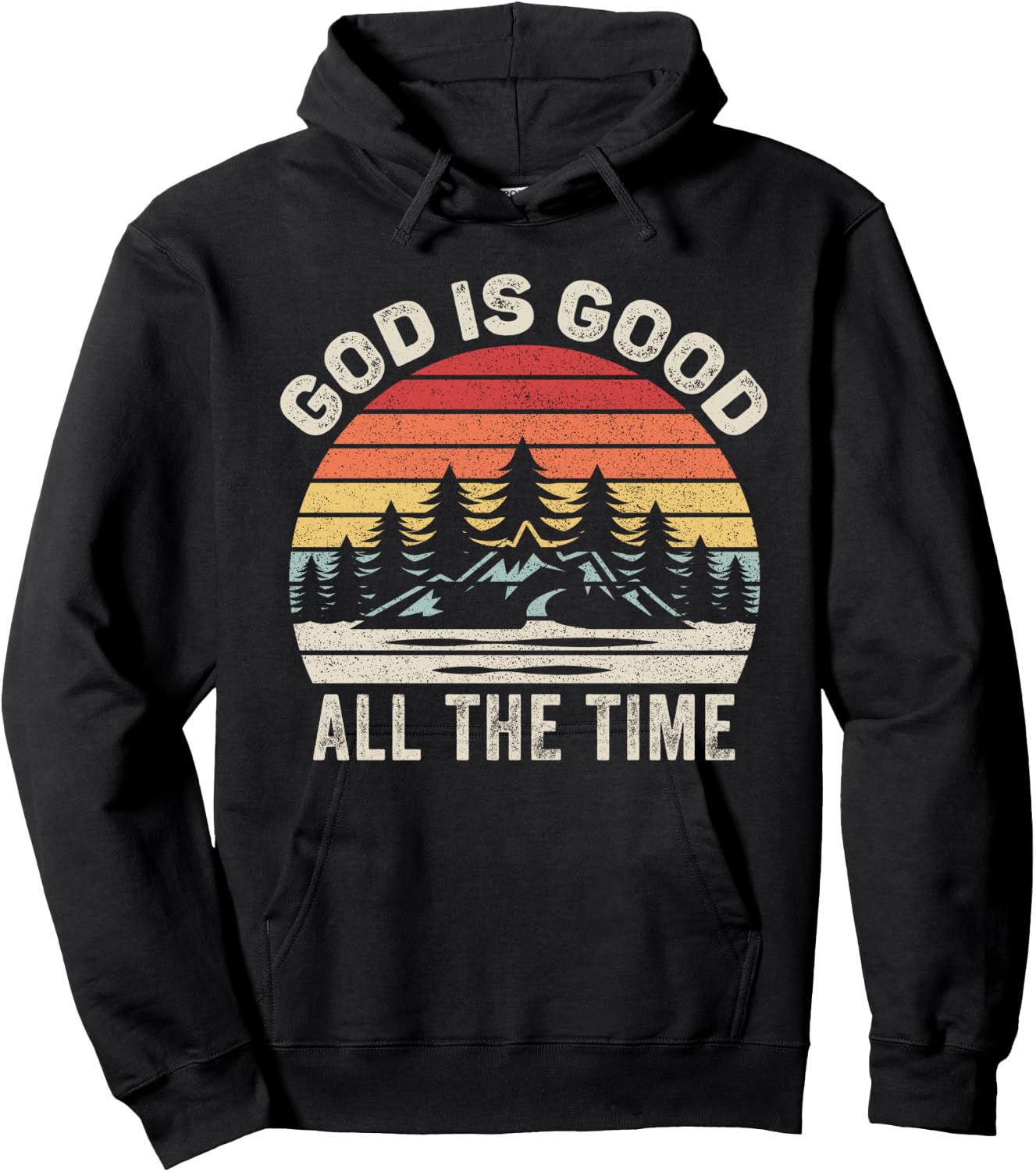 Vintage Retro God Is Good All The Time Christian Hoodie - Hoodie | Black