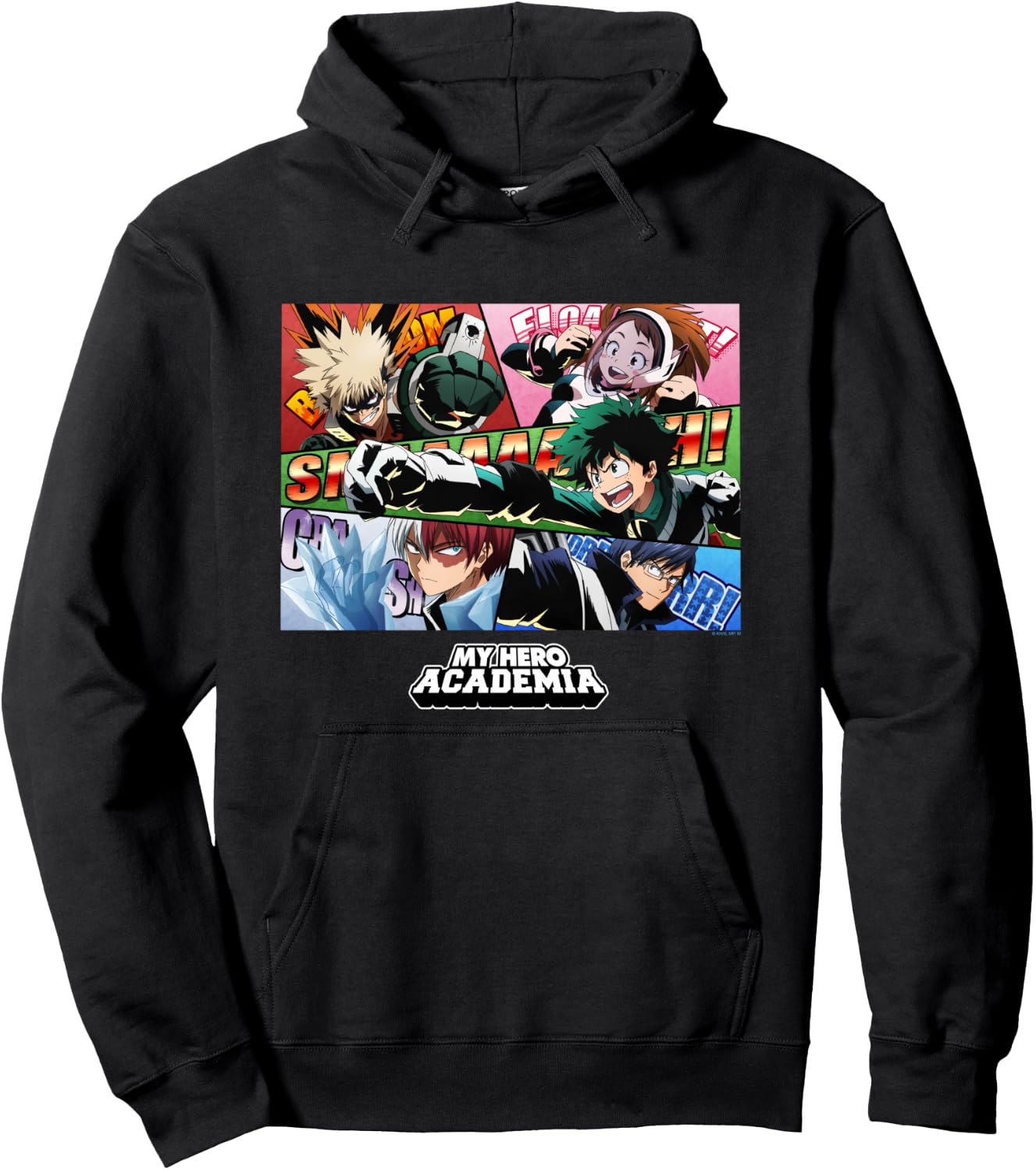 Ripple Junction x My Hero Academia Class 1-A Group Anime , Black, S Hoodie - Hoodie | Black