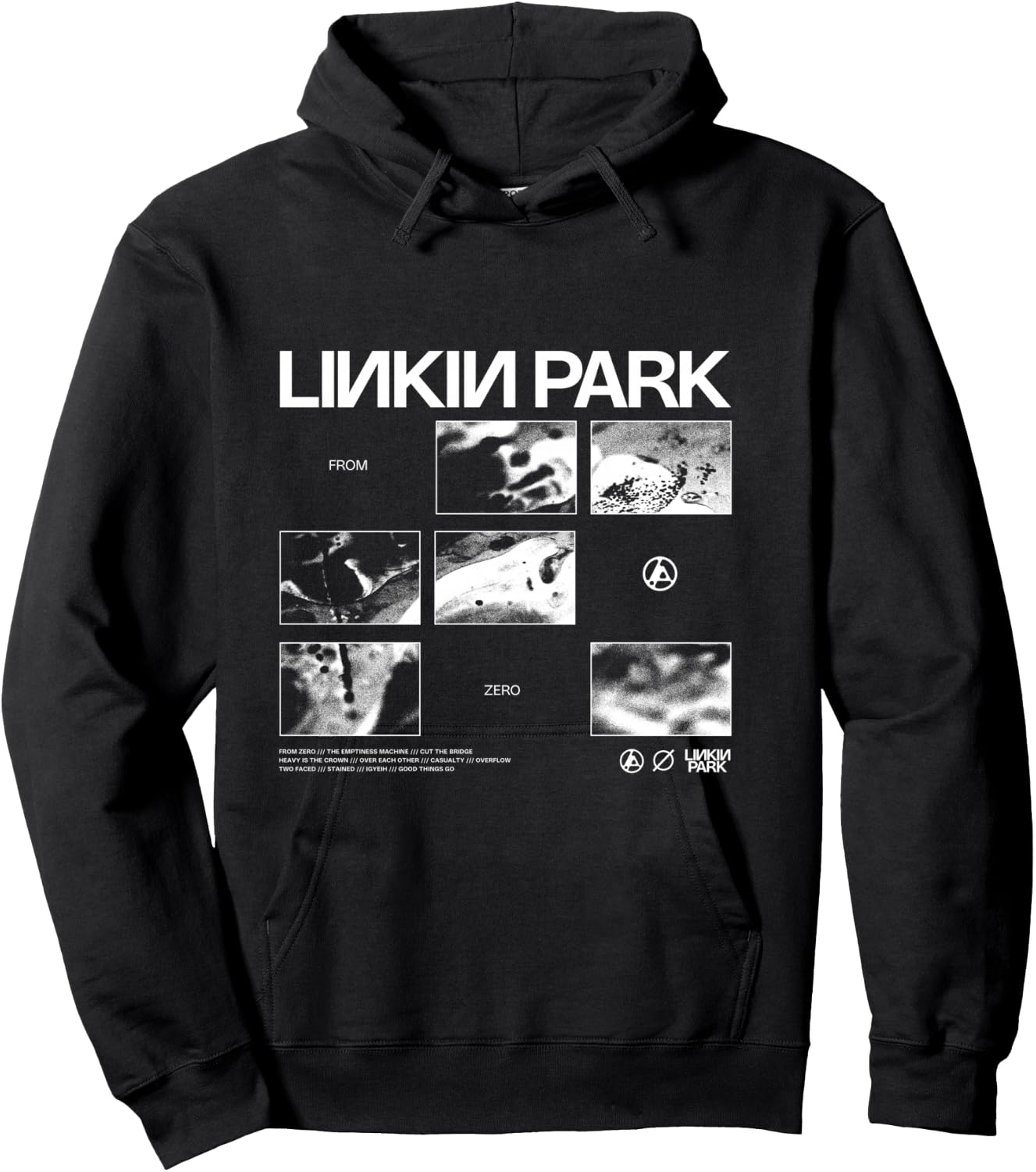 Black and White Linkin Park Blocks, Black, S Hoodie - Hoodie | Black