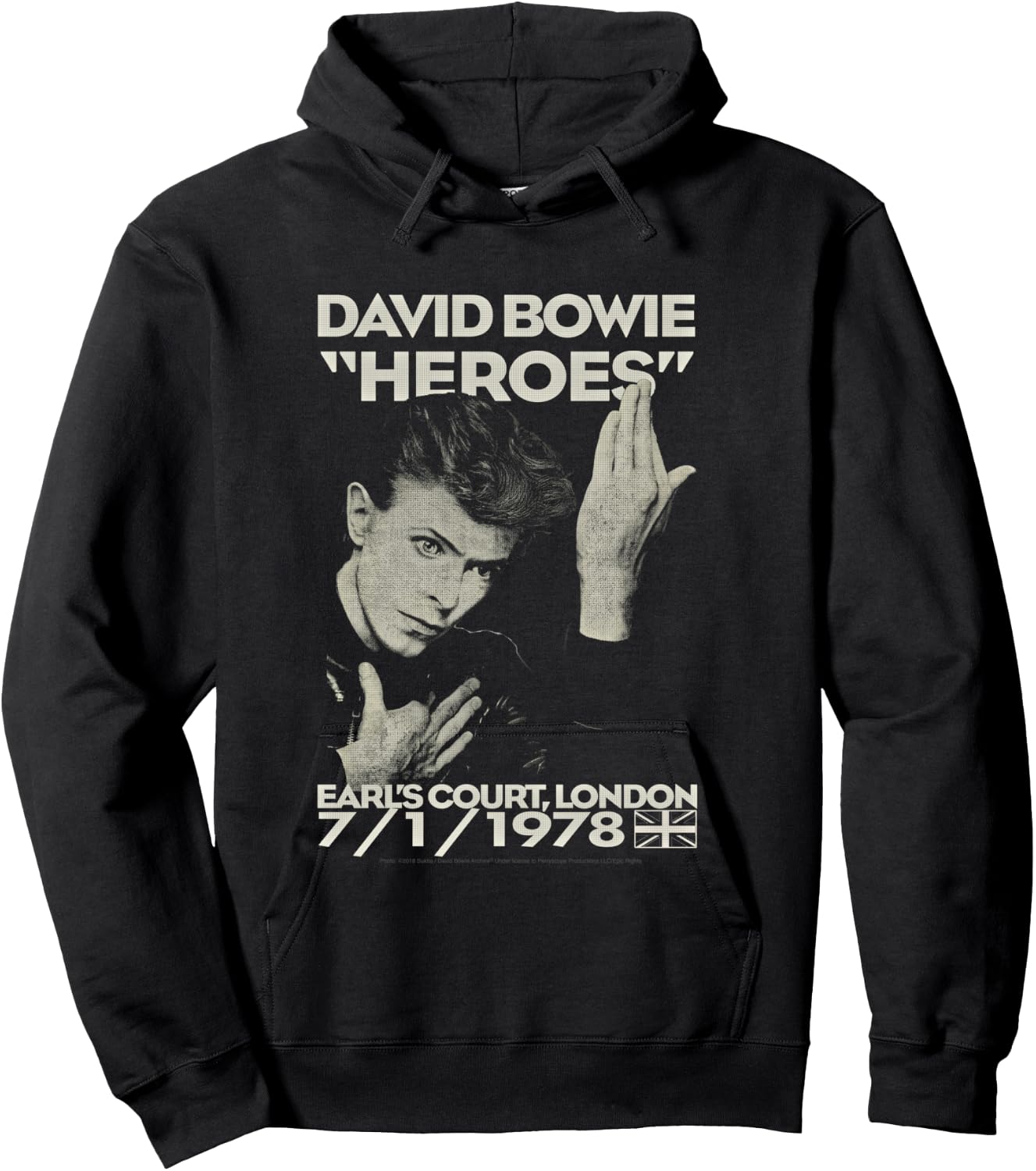 David Bowie - Earl's Short , Black, S Hoodie - Hoodie | Black