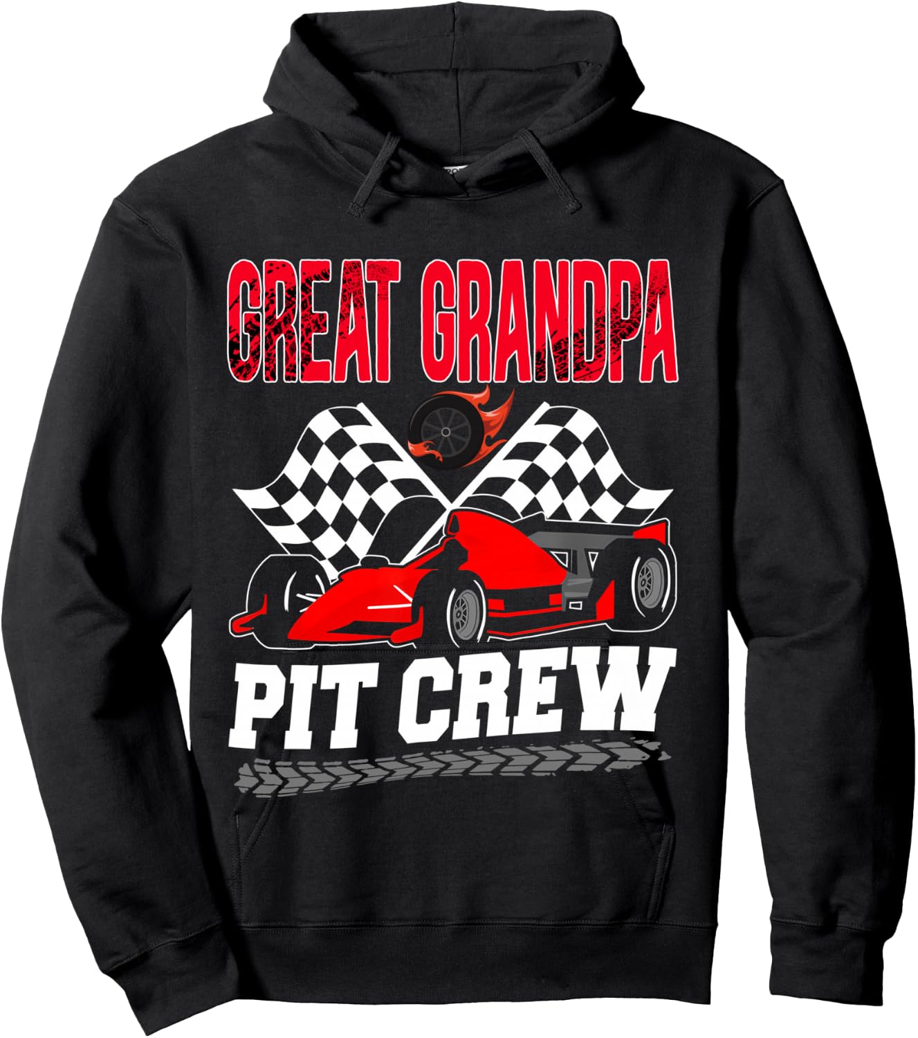 Great Grandpa Pit Crew Racing Family Race Car Birthday Boy Hoodie - Hoodie | Black