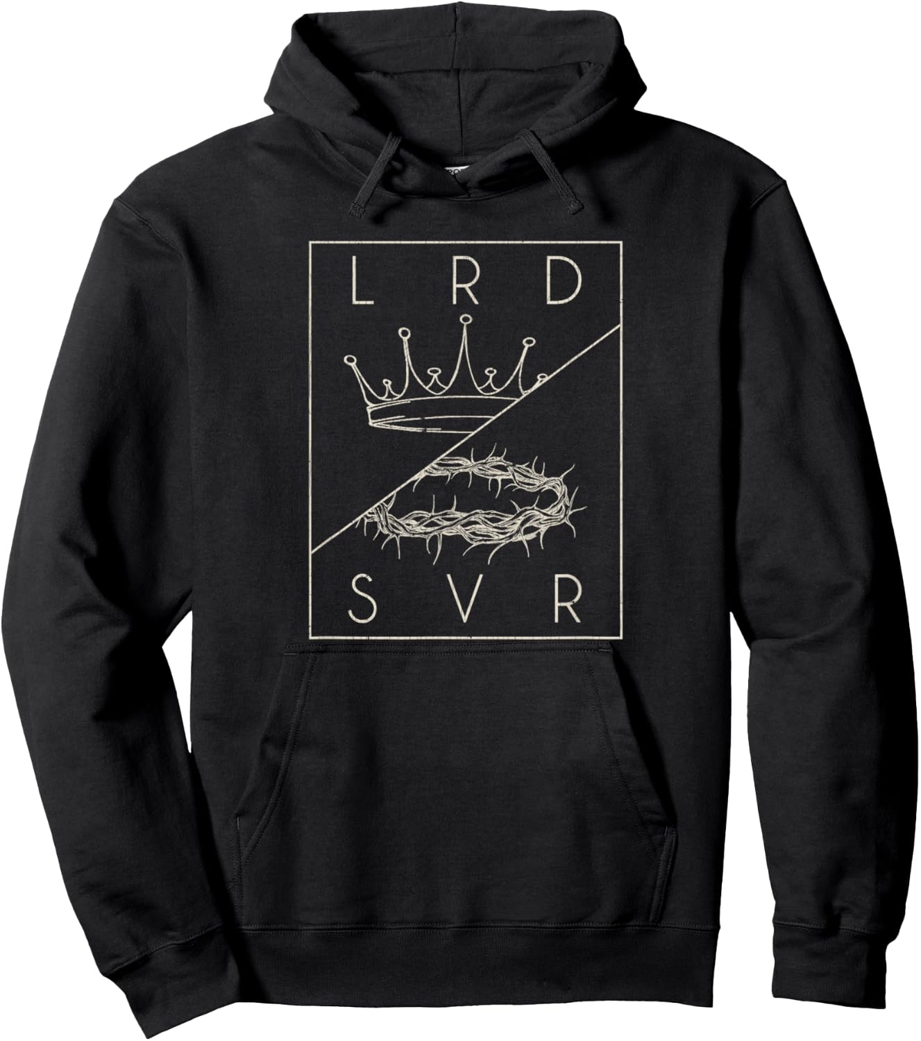 Vintage Retro Jesus Christian Lord & Savior graphic Hoodie - Hoodie | Black