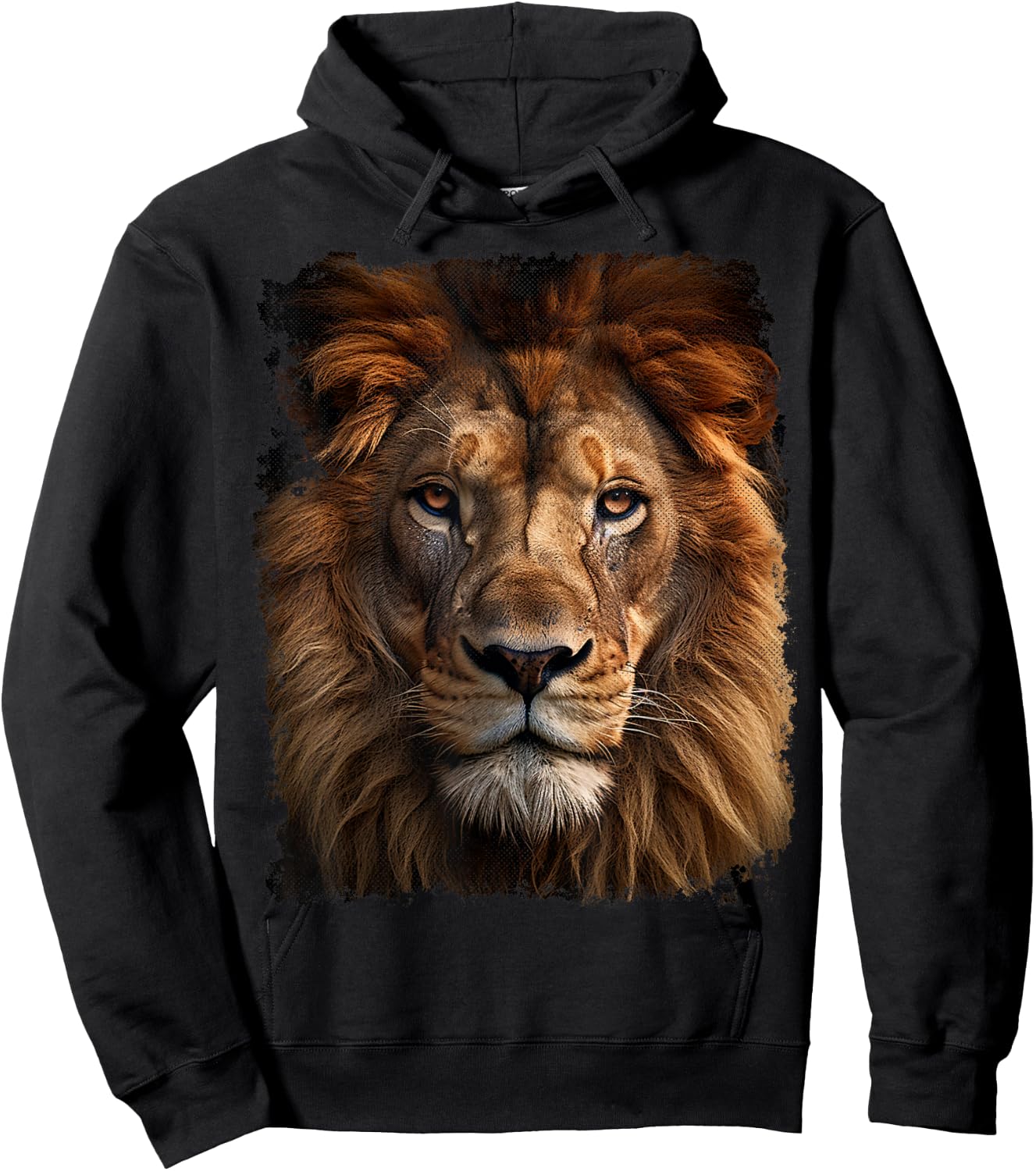 Vintage Lion Animal Graphic Hoodie - Hoodie | Black