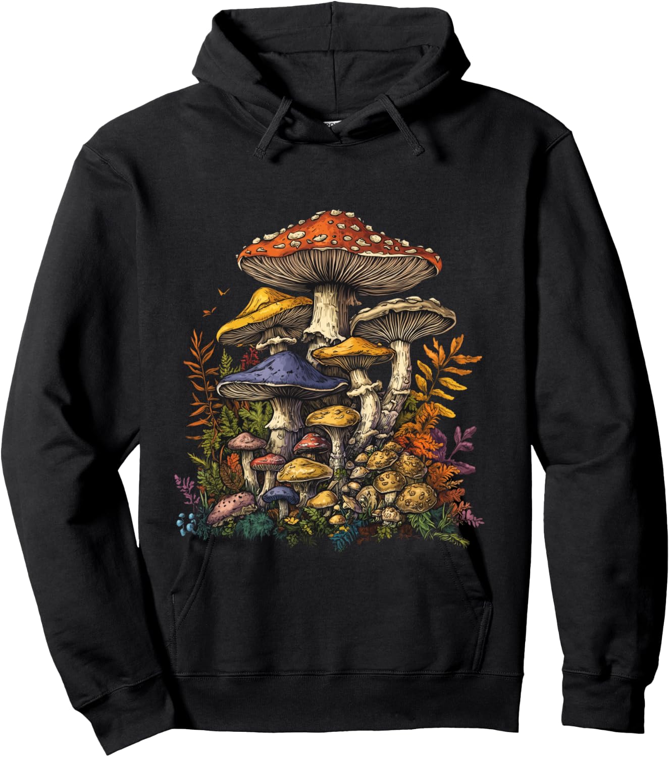 Mushroom pattern for mushroom lovers Hoodie - Hoodie | Black