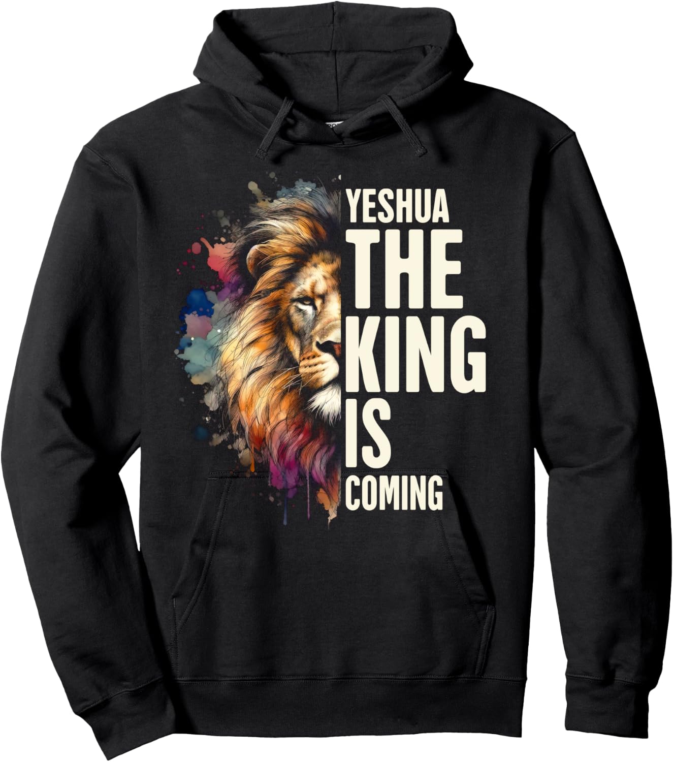 Christian Jesus God Bible Verse Yeshua The King Is Coming Hoodie - Hoodie | Black