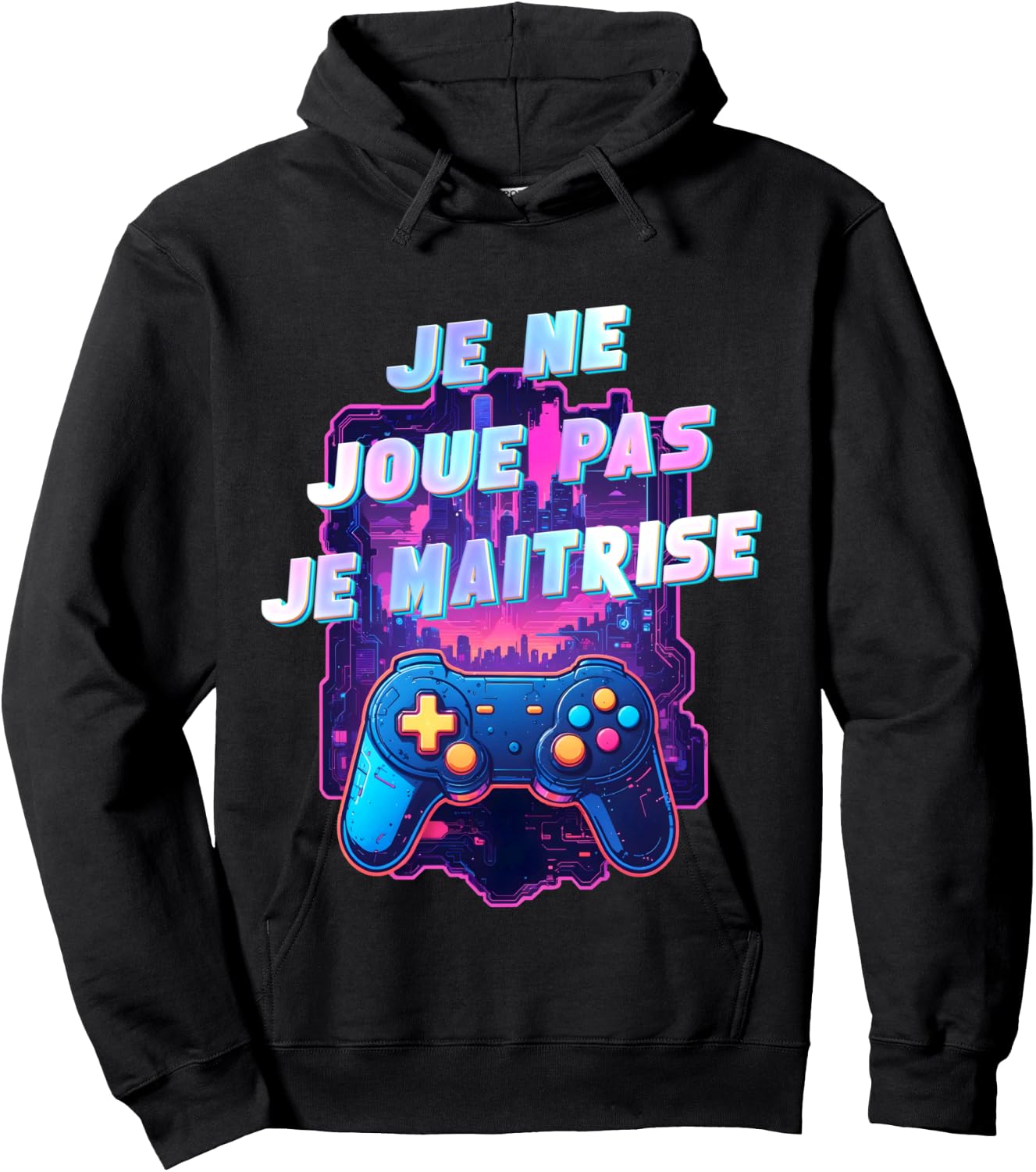 Gaming video games gift gamer passionate console controller , Black, S Hoodie - Hoodie | Black