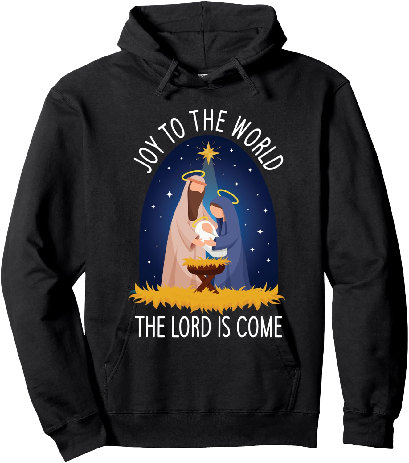 Joy to the World - Christmas Nativity Hoodie - Hoodie | Black