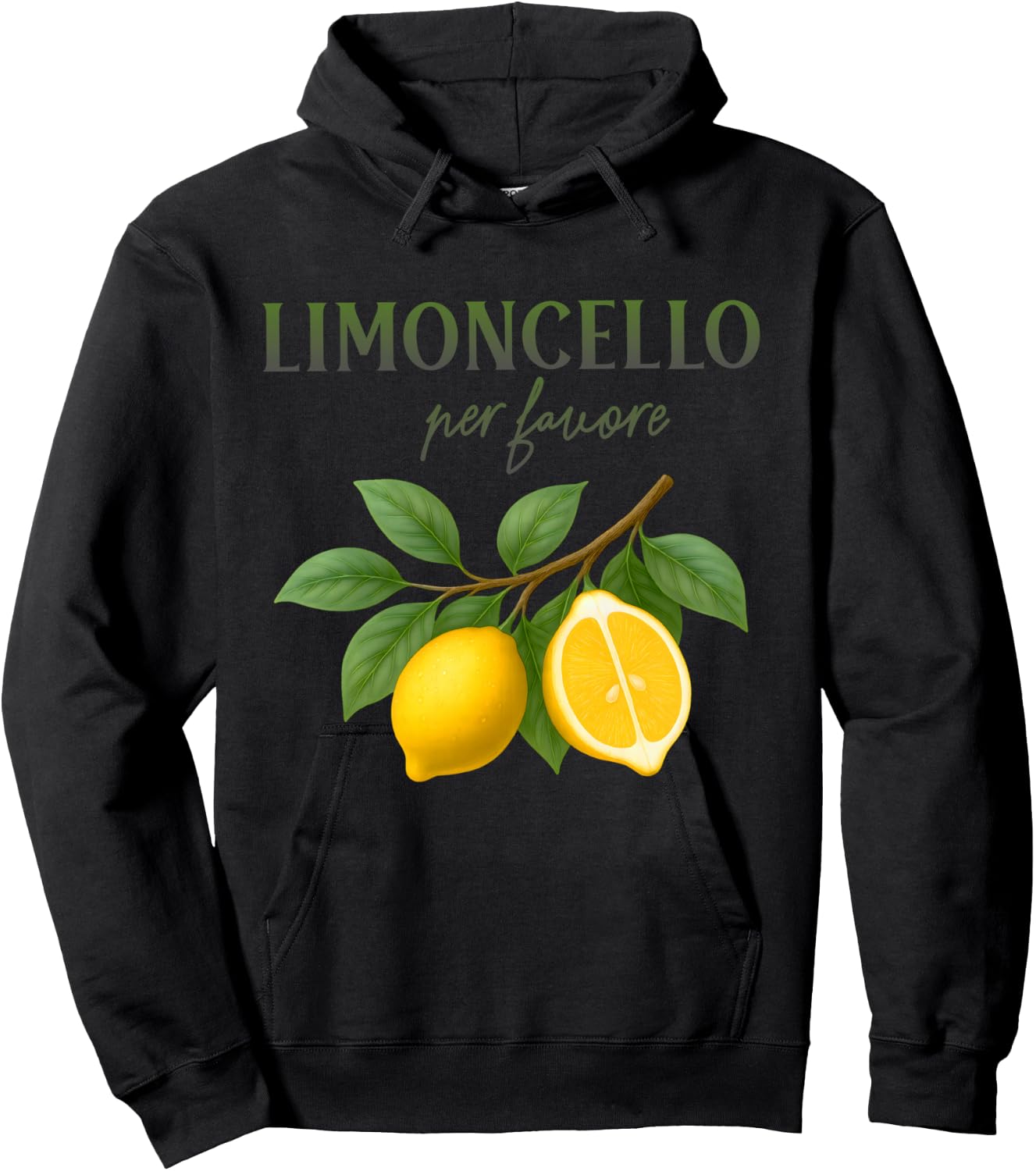Limoncello Per Favore Lemons Travel Vacation Summer Italy Hoodie - Hoodie | Black