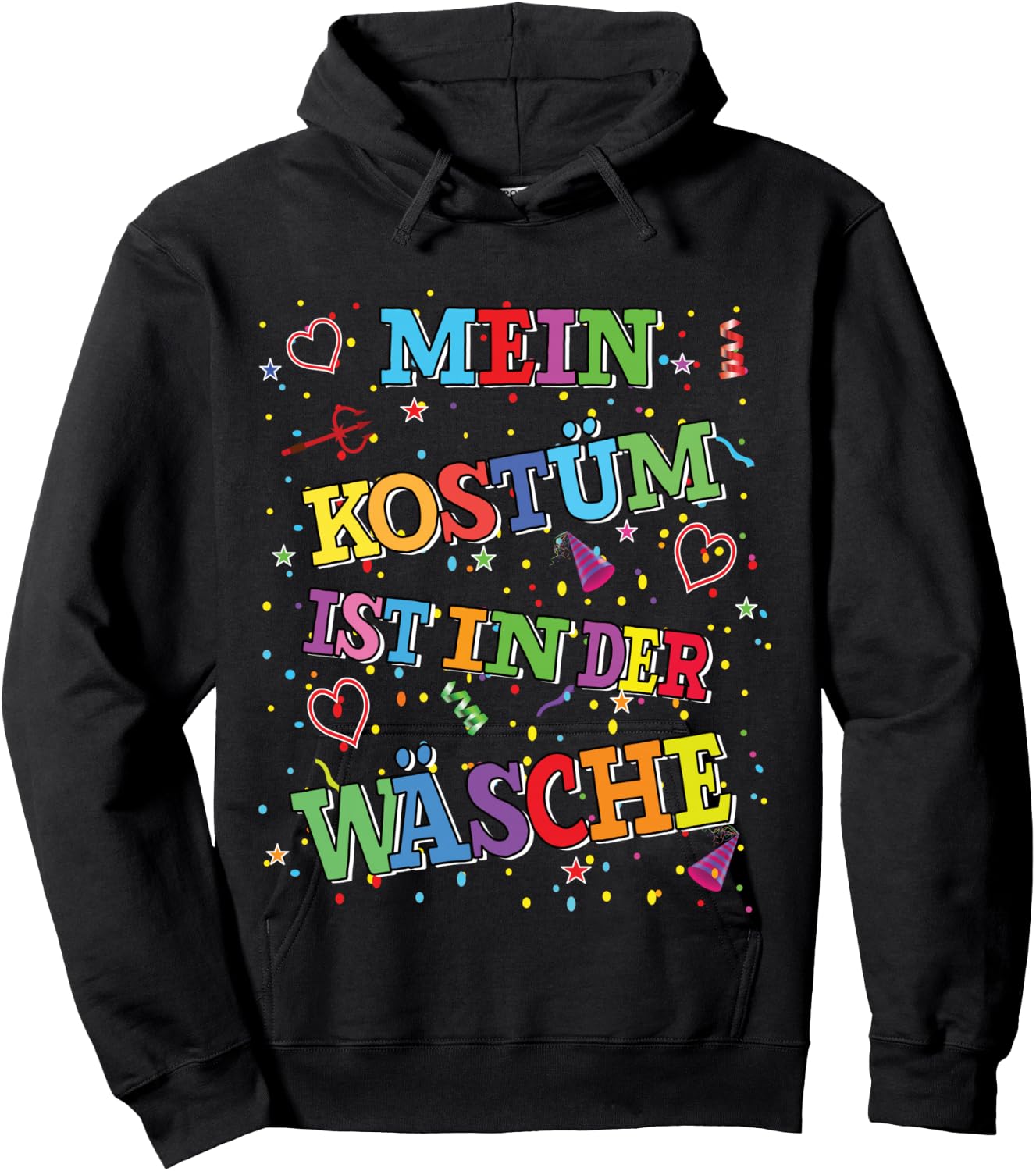 Carnival Costume My Costume is in the Laundry Fancy Dress Shirt, black Hoodie - Hoodie | Black