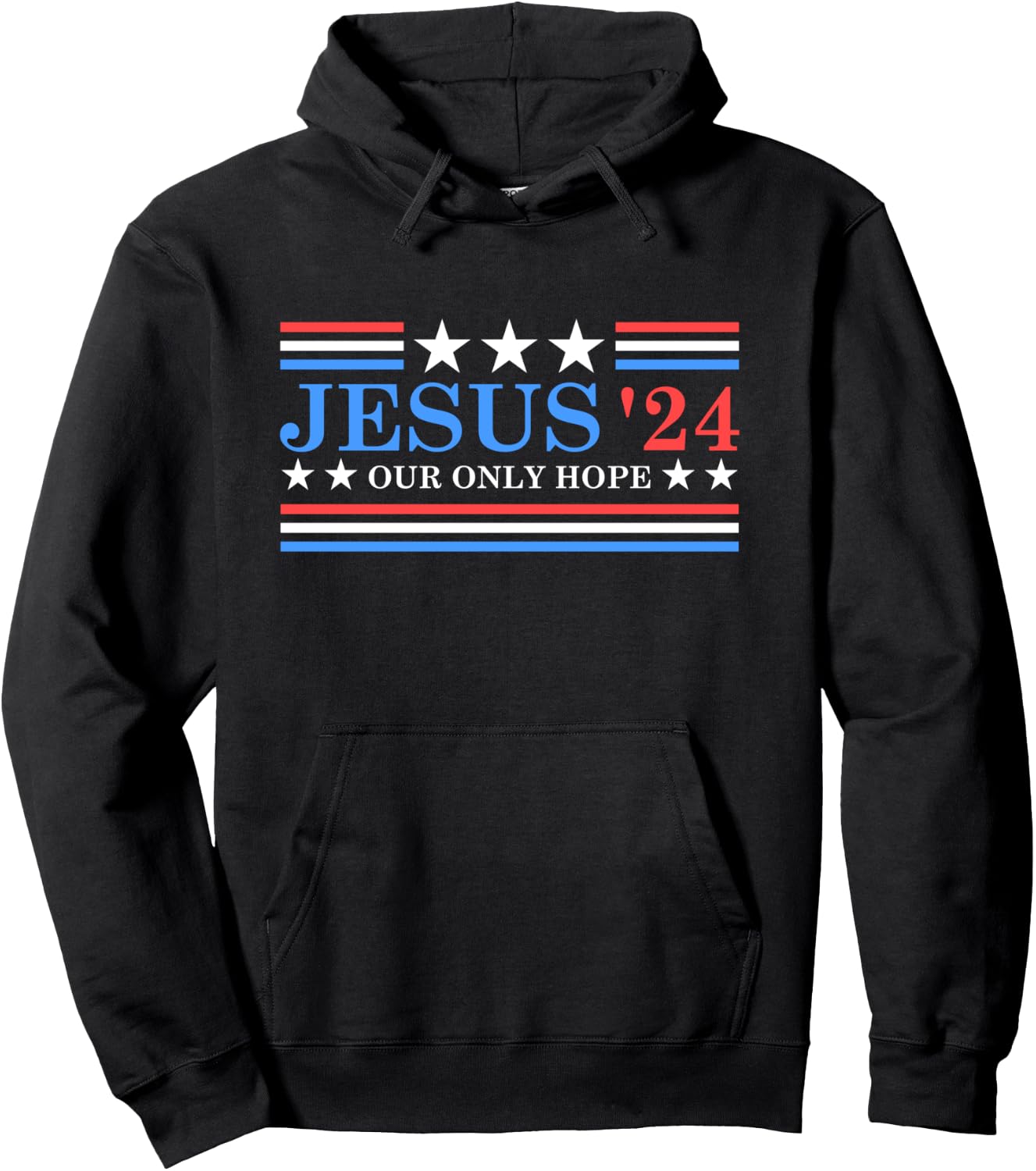 Jesus Christ 2024 President USA Election Political Parody Hoodie - Hoodie | Black