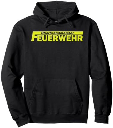 Oberbrandmeister Schriftzug auf dem Rücken - Feuerwehr Hoodie - Hoodie | Black