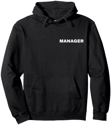 Manager front and back white printing work office professional Hoodie - Hoodie | Black
