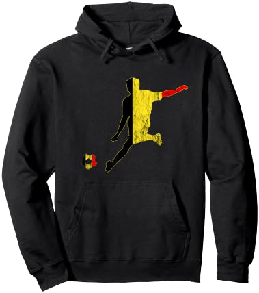 Belgium Belgian Flag Belgique Belgie Belgian Soccer Player Hoodie - Hoodie | Black