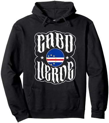 Love Cabo Cape Verde with Cape Verdean Flag in a Circle , Black, S Hoodie - Hoodie | Black