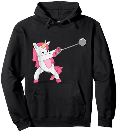 Hammer Throwing Unicorn Track And Field Girl Women Thrower Hoodie - Hoodie | Black
