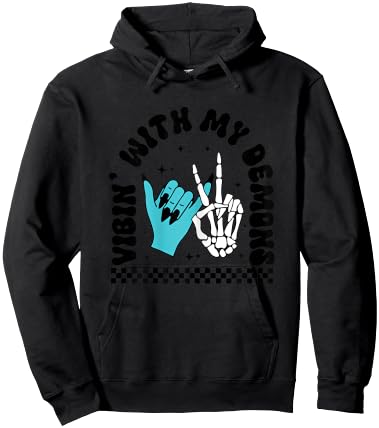 Vibin With My Demons Hoodie - Hoodie | Black