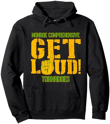 Monroe Comprehensive High School GET LOUD Tornadoes Hoodie - Hoodie | Black