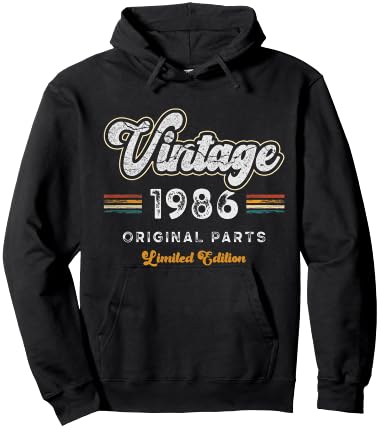 Vintage 1986 Original Teile Limited Edition 40. Geburtstag Hoodie - Hoodie | Black