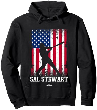 American Flag Swing Sal Stewart Prospect Baseball Fan Gear Hoodie - Hoodie | Black