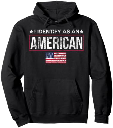I Identify As An American, No Identity Politics USA Hoodie - Hoodie | Black