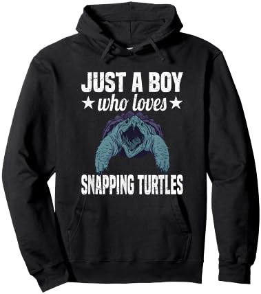 Alligator Snapping Turtle Boy Father Pet Turtle Reptile Fun Hoodie - Hoodie | Black
