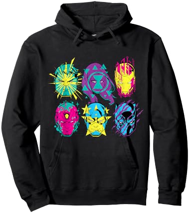 Marvel Avengers Assemble 80s Comic Super Heroes Hoodie - Hoodie | Black