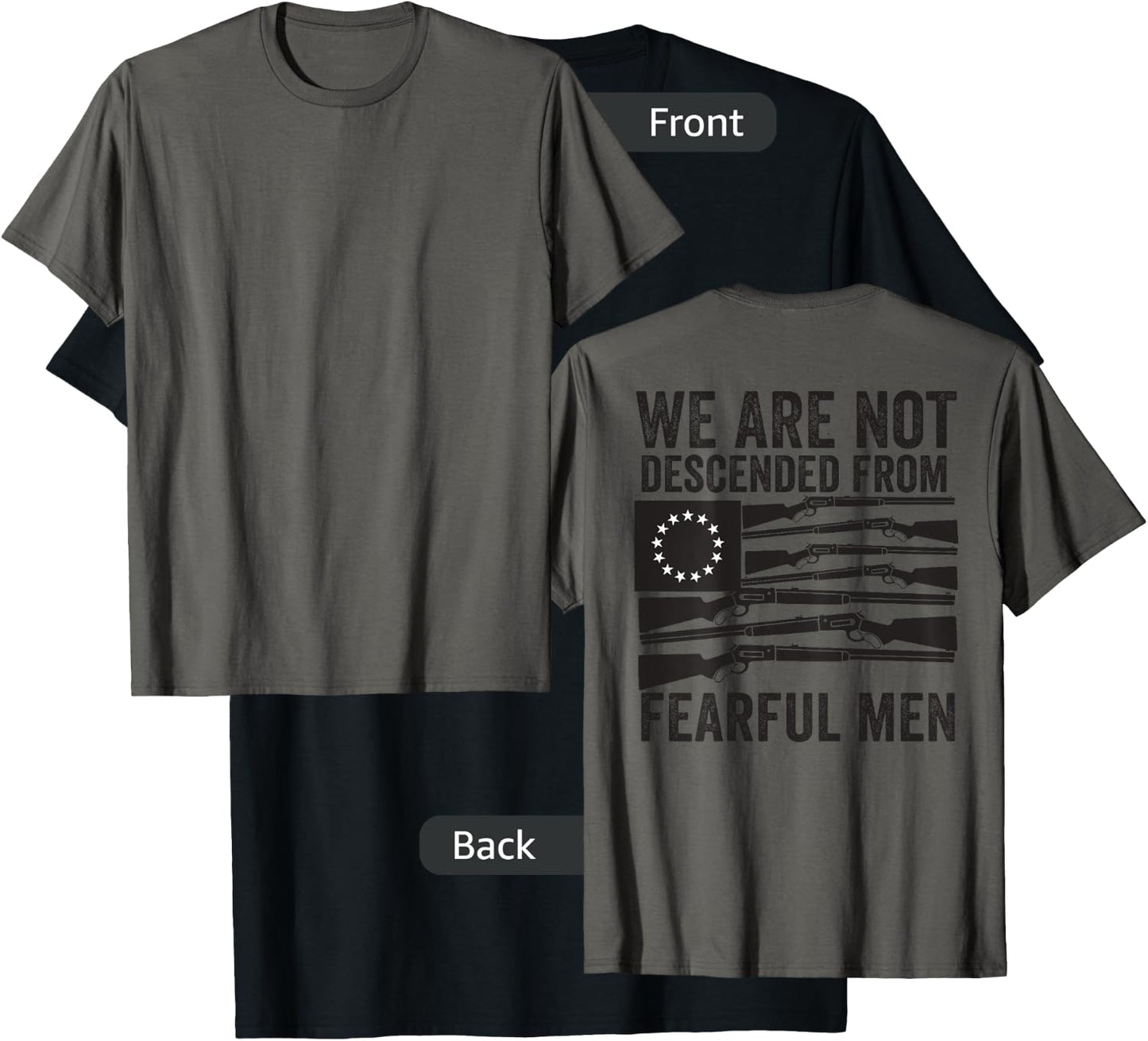 (print on back) We Are Not Descended From Fearful Men Betsy T-Shirt - T-Shirt | Black