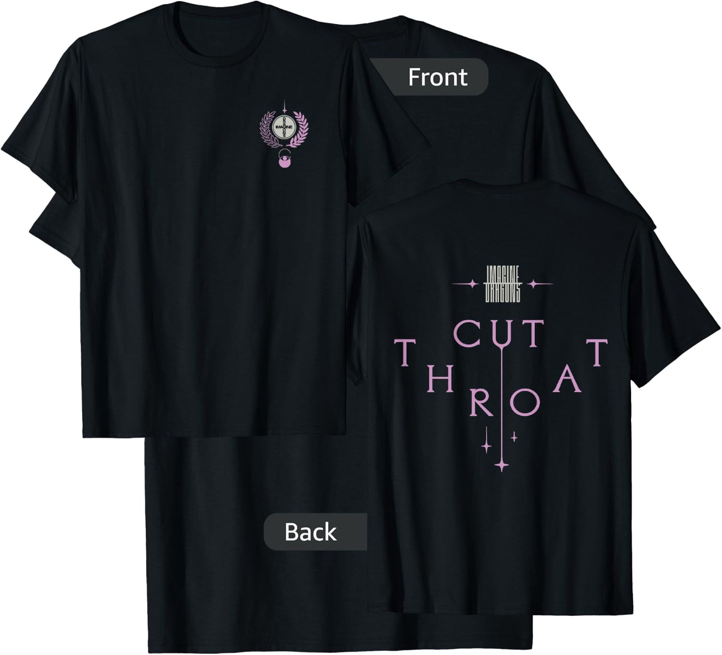 Official Imagine Dragons Emblem & Cutthroat Black T-Shirt - T-Shirt | Black