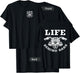 Life Behind Bars Motorcycle Biker 2 sides T-Shirt - T-Shirt | Black
